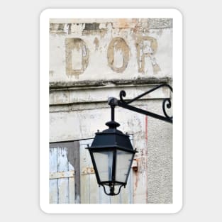 Gold Bar, French Cafe Culture, an old street lamp Sticker